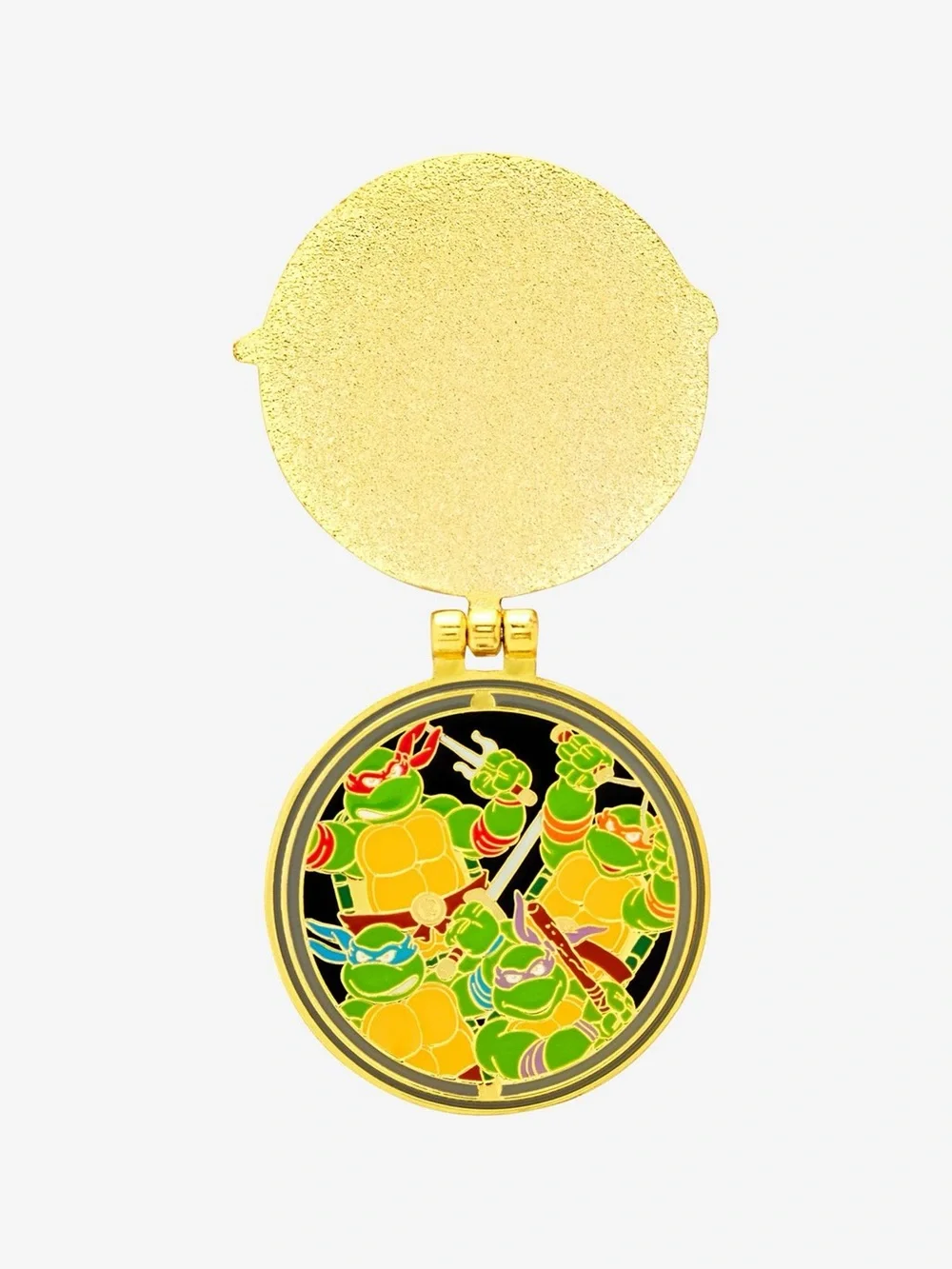 Gold & Green Hinged Enamel Pin